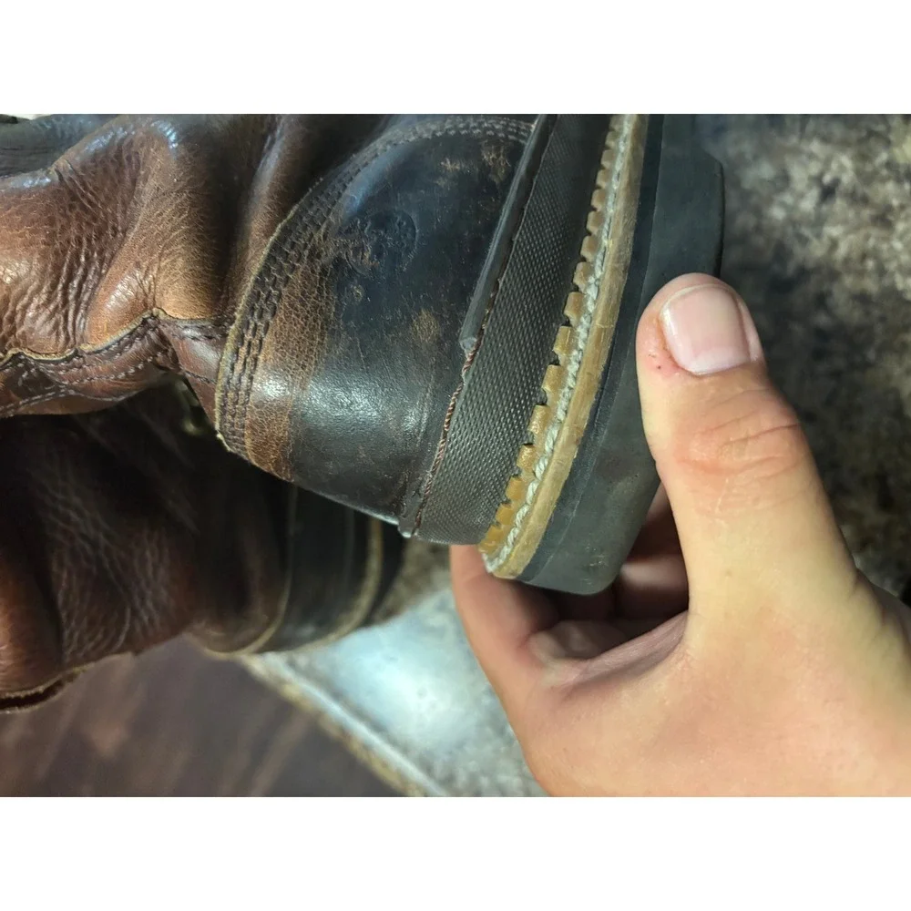 Georgia Giant Mens 8 Inch Brown Leather Work Boots EH G8374 Size 11.5 M